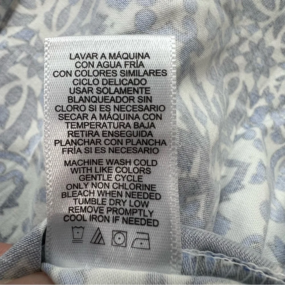 Milly for Design Nation Blue White Aztec Boho Print Fit & Flare Dress Size 4 - Picture 6 of 9